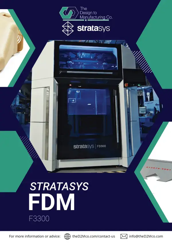 Stratasys F3300 industrial FDM 3D printer brochure cover