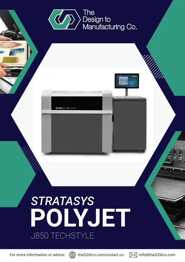 Stratasys J850 TechStyle 3D printer brochure cover