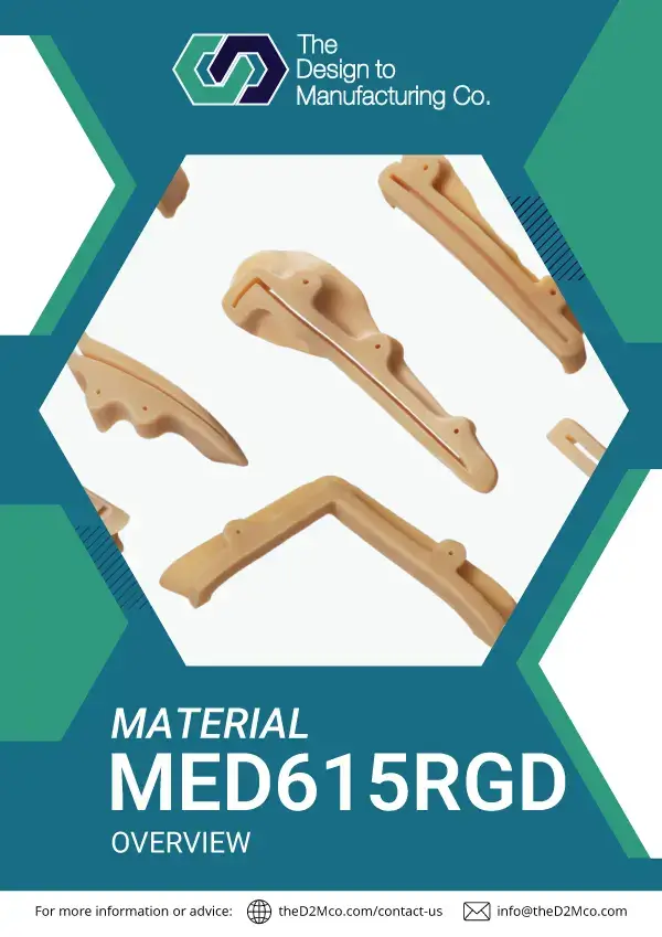 MED615RGD rigid biocompatible PolyJet material info sheet cover