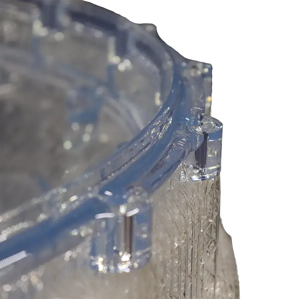 Clear 3D printed prototype using rigid SLA material