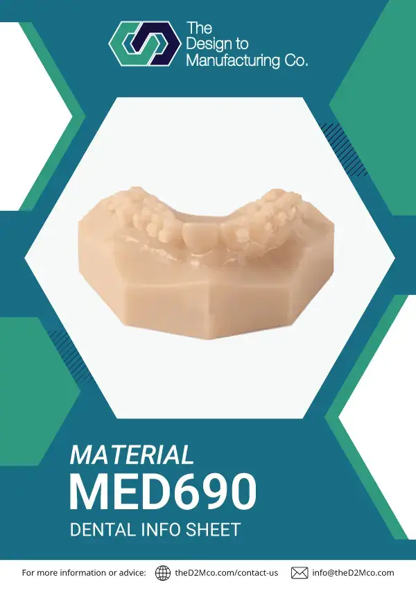 VeroDentPlus MED690 dark beige dental modeling material info sheet cover