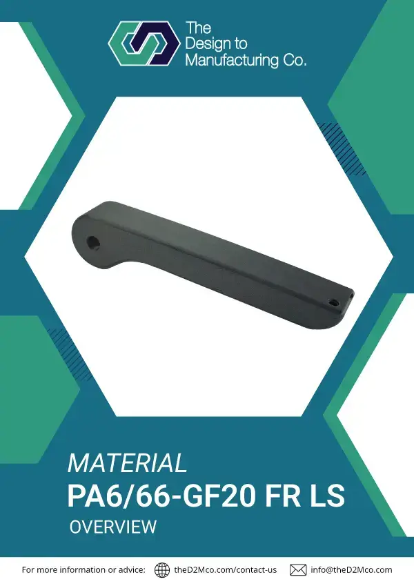 Cover of Addigy PA6/66-GF20 FR LS info sheet for flame-retardant nylon material