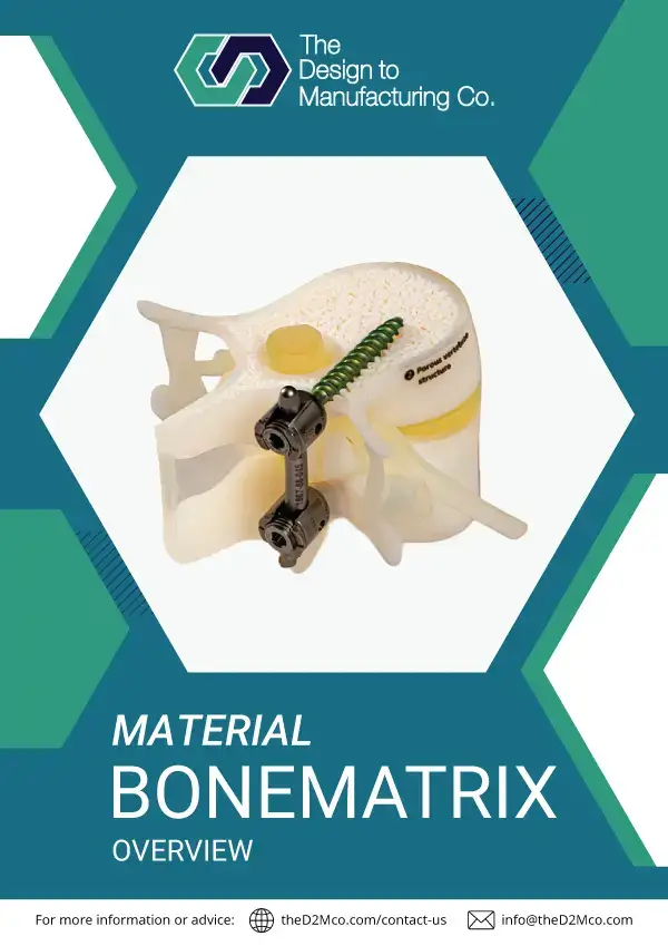 BoneMatrix 3D printing material info sheet cover image