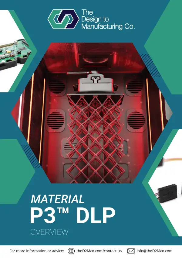 Cover of P3 DLP 3D Printing Materials Brochure