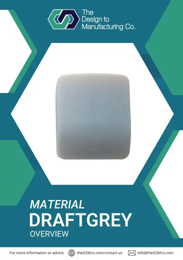 DraftGrey fast-printing PolyJet material for economical 3D printed parts