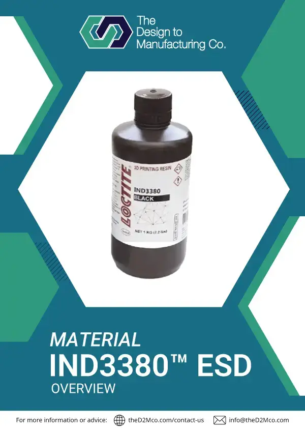 Cover of Loctite 3D IND3380 ESD material information sheet
