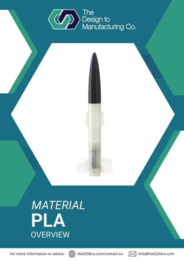 Cover of Polylactic Acid (PLA) info sheet for 3D printing material