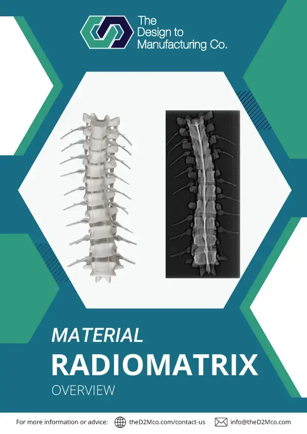 RadioMatrix radiopaque 3D printing material info sheet cover