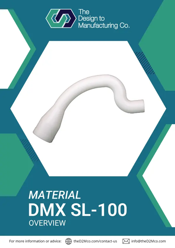 Cover of the DMX SL 100 SLA material information sheet