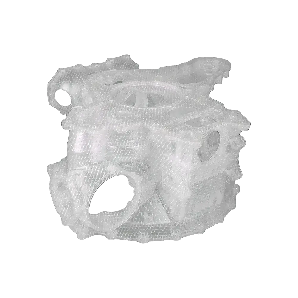 Clear 3D printed part using WaterShed AF rigid SLA material