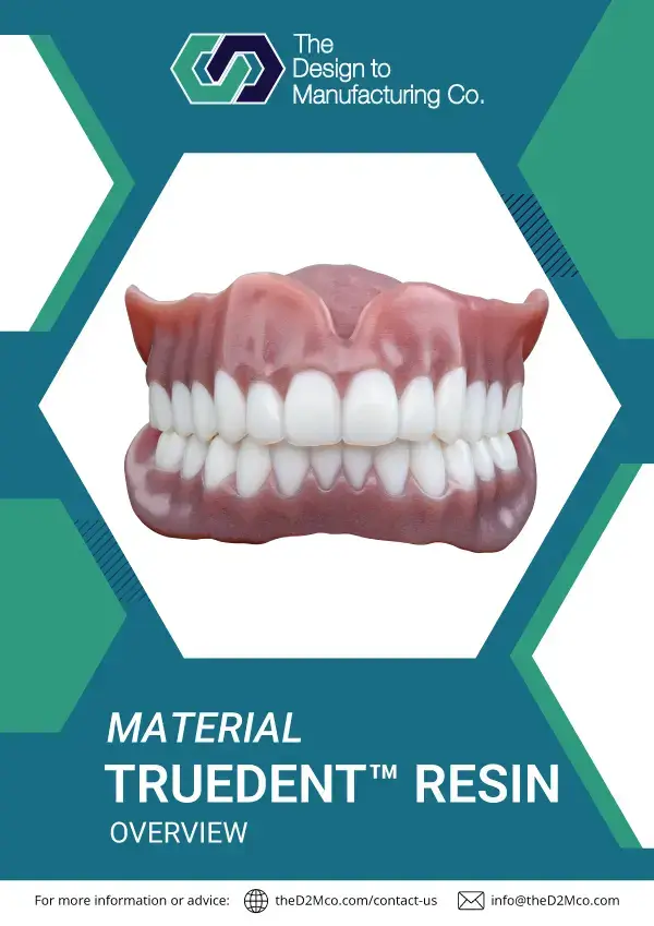 TrueDent™ dental 3D printing material information sheet cover