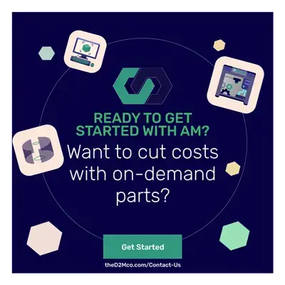 Reduce costs with on-demand 3D printed parts - book a consultation with theD2Mco