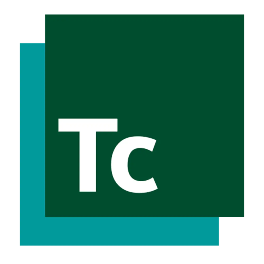 Teamcenter PLM logo in green and teal